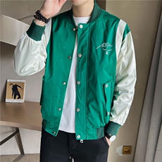 店主风男士日系休闲印花棒球服时尚潮流亮面夹克外套JK059-P145，男装夹克，电商A413