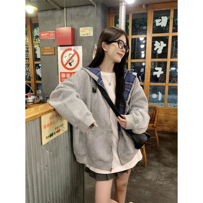 5340-P55刺绣#后包领休闲服连帽卫衣薄款/加绒,女装卫衣/绒衫,星座617A-2