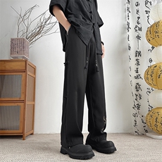 文艺帅气结休闲裤男士百搭夏季2024新款ins宽松长裤K5217-P43，男装休闲裤，星座412-3