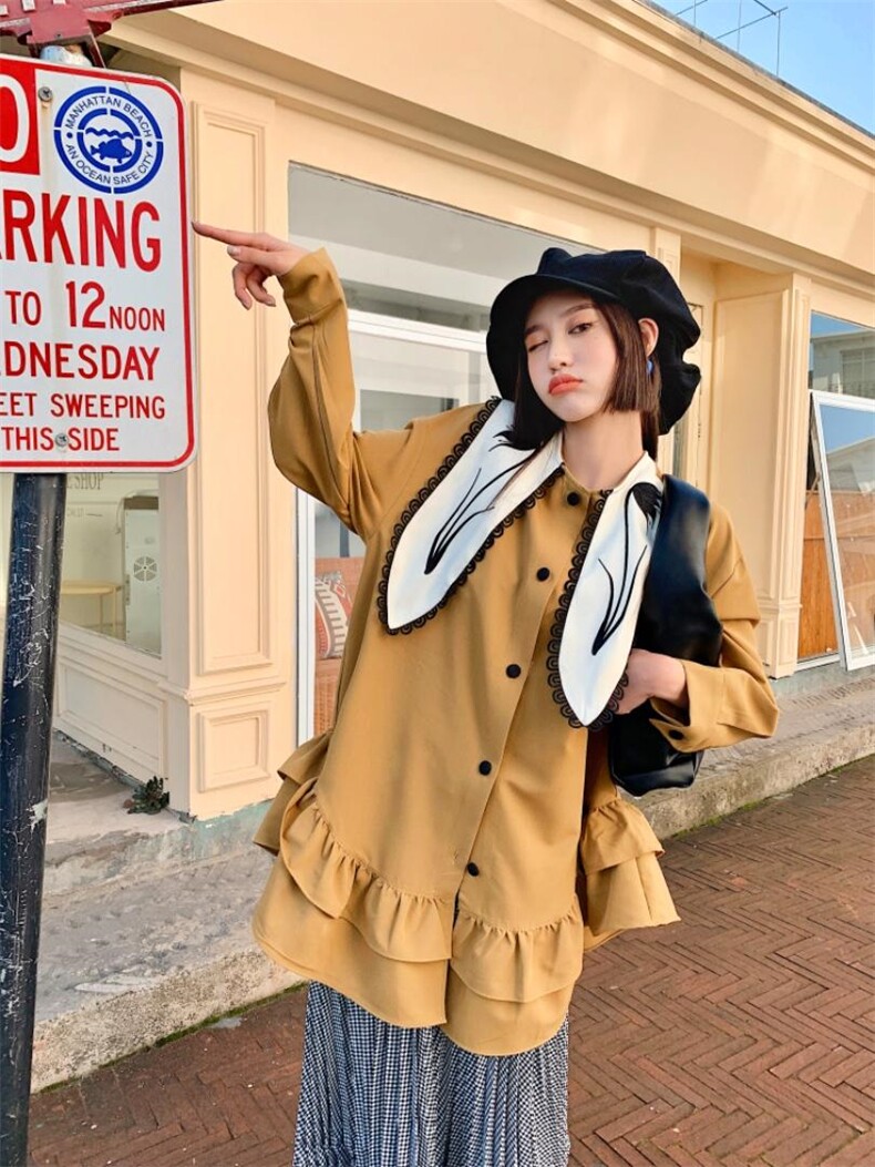 绣花领子连衣裙，女装连衣裙，YOUER DENG