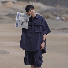 2025夏季CITYBOY户外机能风短袖衬衫可与2303K短裤作为一套卖，男装牛仔裤，星座112A