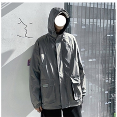 港风冲锋衣男潮牌外套男防风户外旅游服工装夹克男7210P75控108，男装夹克，星座227-7