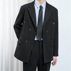 男西装外套毛呢双排扣西服正装新郎结婚礼服大码S-5XLJAK26P77，男装西服套装，星座1013-1
