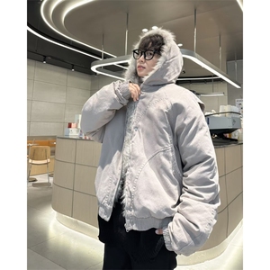美式帆布水洗座山雕冬季短款棉服男夹克保暖棉袄情侣外套M6153图片