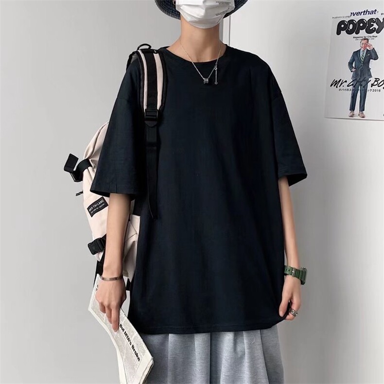 夏季潮牌男士短袖t恤男潮流上衣情侣半袖体恤衫背面字母RT17P28图片