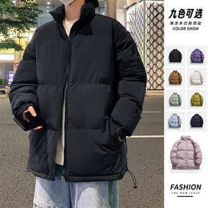 主推十万现货新款港版纯色港风立领宽松保暖棉衣外套CYMY9099-P55图片
