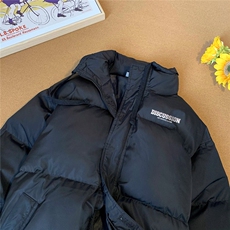 地毯美式潮流字母印花面包服白鸭绒羽绒服A247-YR214P195控258，男装羽绒服，电商A247