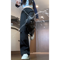 特批P30无差价秋季新款褶皱防泼水工装裤痞帅中性阔腿长裤男K1538，男装工装外套，电商A001-1