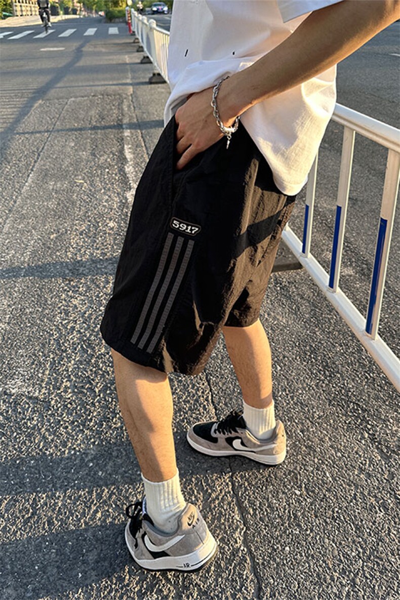 大量现货夏季复古拼接速干休闲短裤男潮牌宽松速干裤DK706-P40,男装牛仔裤,电商A178