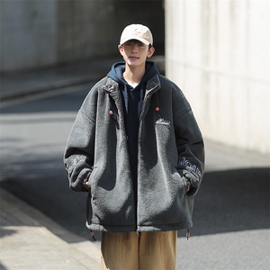 中性风立领羊羔绒棉服冬季cityboy加厚棉衣男女同款M8866-P100图片