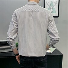 大货21秋条纹时尚大码衬衫男长袖韩版修身衬衣CS188P45控68，男装衬衫，电商B413