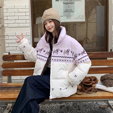 新款2025冬季石墨烯蓄热棉衣7846-P205-K308，女装棉衣/棉服，2C057