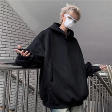 高领纽扣重磅卫衣男春秋款连帽外套2024新款青少年上衣WY13，男装卫衣，星座1116A-1（原606A）
