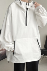 JK8010/P55春装新款现货中性风冲锋衣男女宽松套头夹克个性外套男，男装夹克，电商A141