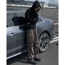 新款美式cleanfit微喇褶皱工装裤XZ604-KG97-特P50控88，男装工装外套，星座604
