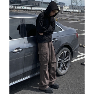 新款美式cleanfit微喇褶皱工装裤 XZ604-KG97-特P50控88图片