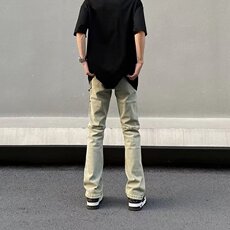 美式破洞牛仔裤高街潮牌男款2024新款夏季宽松设计感男生裤子，男装牛仔裤，星座218-1（原230）