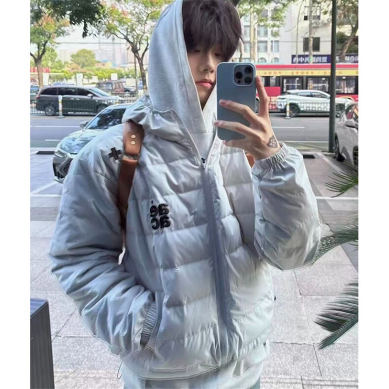刺绣内胆外套男女棉服情侣连帽冬季宽松短款棉衣羽绒服 MFY170图片