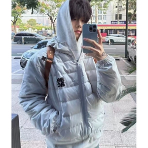 刺绣内胆外套男女棉服情侣连帽冬季宽松短款棉衣羽绒服 MFY170图片