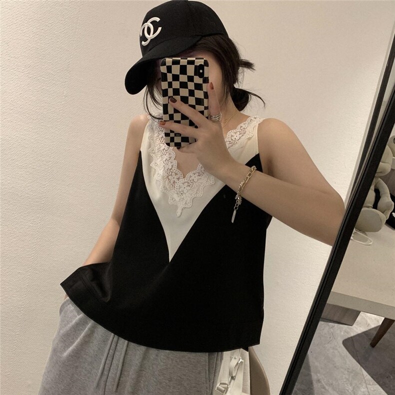 蕾丝背心，女装背心吊带，XTZ style