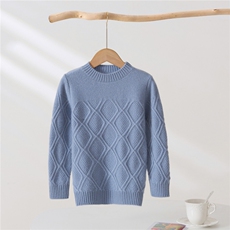 2025年秋季新款百搭女士菱形提花圆领长袖套头衫，女装羊绒衫，轩曦羊绒