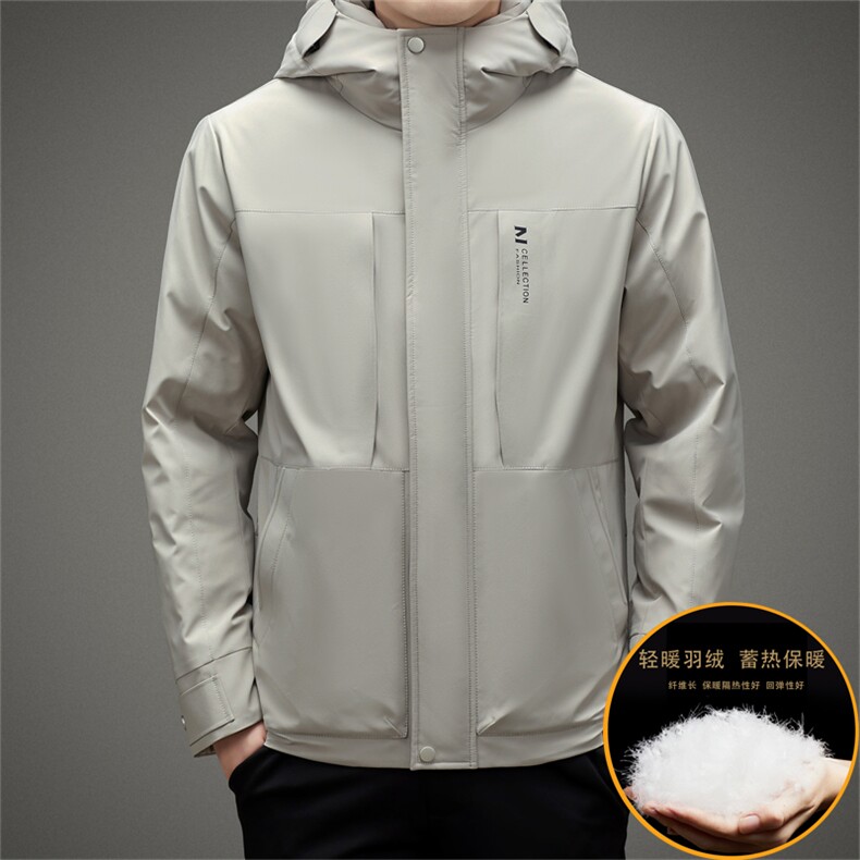 主推户外中老年连帽羽绒服男士冬季加厚运动休闲羽绒服外套,男装羽绒服,钱塘723