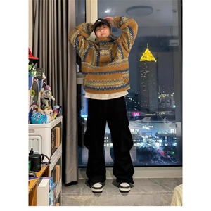 【量大价格可谈】潮牌秋冬男女羊羔绒时尚连帽卫衣外套SB35 P56图片