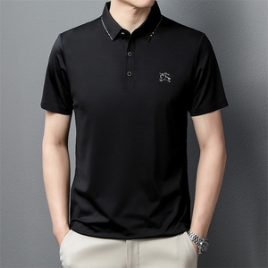 POLO衫男上衣半袖男装衣服男士体恤衫T恤潮牌休闲翻领爸爸短袖男图片