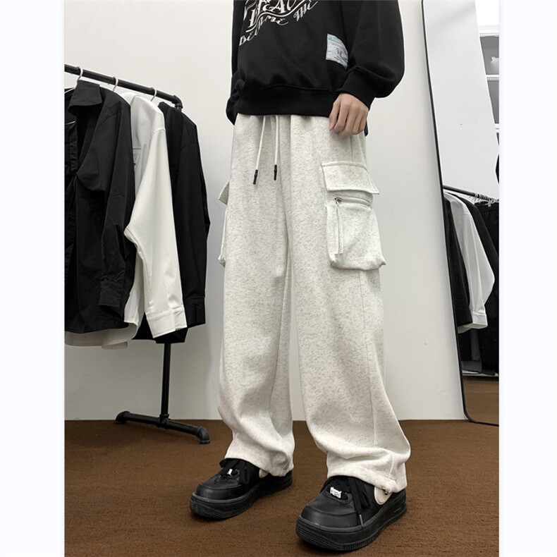 休闲卫裤男韩版潮流大口袋个性帅气夏季2024新款ins长裤K4975-P43图片