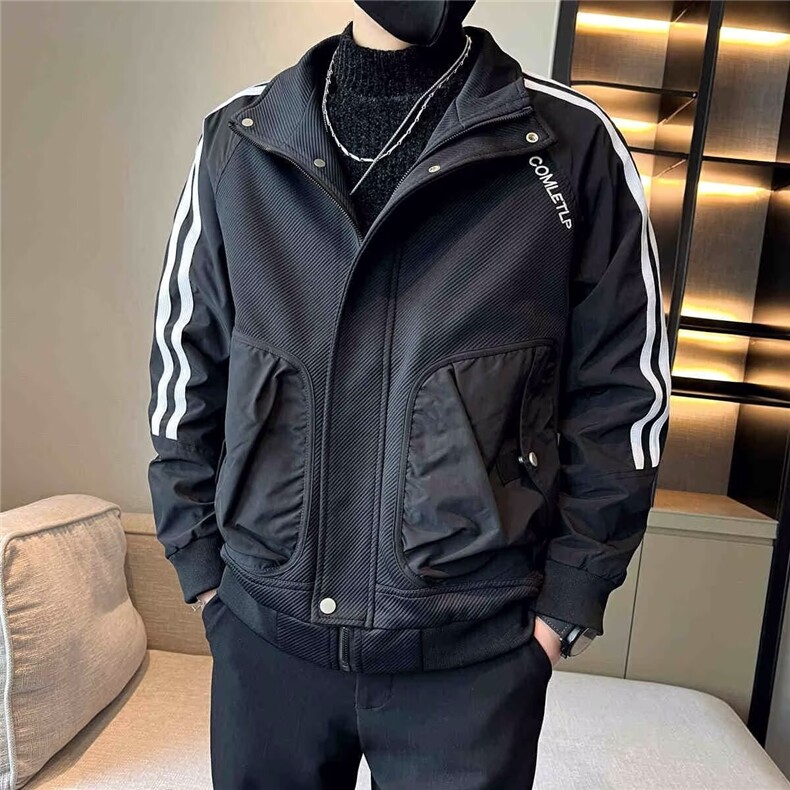潮ins立领工装外套男春秋款男士夹克新款青少年潮流常规款修身,男装夹克,星座218-1（原230）