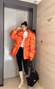 你别走～新款欧版带帽面包服图片