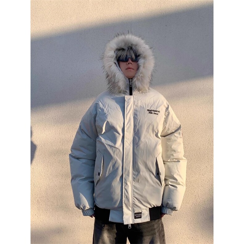 座山雕大毛领棉服派克服外套加厚棉衣棉袄MY076特P93,男装棉衣,星座908-1