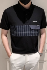 黑色2023社会小伙修身绣花短袖polo衫男士短袖T恤PL802-P58控价78，男装Polo衫，电商A108