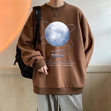 圆领卫衣男大码加厚加绒长袖t恤男S6241-P28加绒款-P33，男装卫衣，电商A040