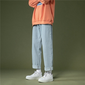 k755-p45-控58  现货性高阶港风中性ins宽松牛仔裤图片