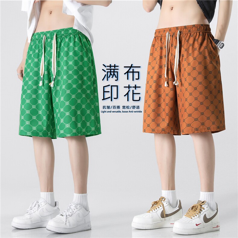 满布印花休闲百搭夏季轻薄舒适休闲五分裤    DK280特批17图片