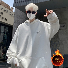 抖音得物高品质重磅全棉二开支持退换360克满天星连帽卫衣1019，男装卫衣，电商A486