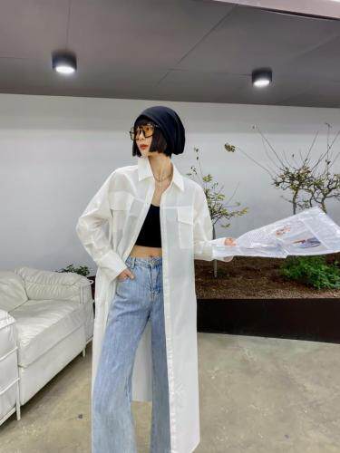 现货长款两穿衬衣，女装，C&B