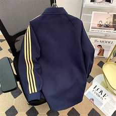 三条杠长袖衬衫女男款春季宽松学院风百搭休闲衬衣外套LS112P36，男装衬衫，星座1013-5