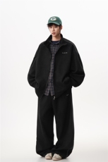 8XL-M反光条运动套装男街舞服休闲外套夹克麂皮绒裤子男TZ106P95，男装T恤，电商D206-1