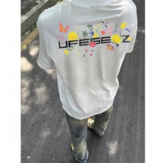 ursggon花卉t恤男款夏季重磅纯棉短袖美式高街半截袖LF2944-p28，男装T恤，星座1008