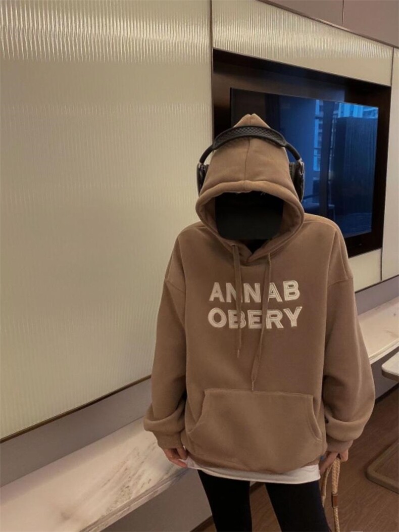 时尚休闲潮流加绒卫衣，女装卫衣/绒衫，泽妤