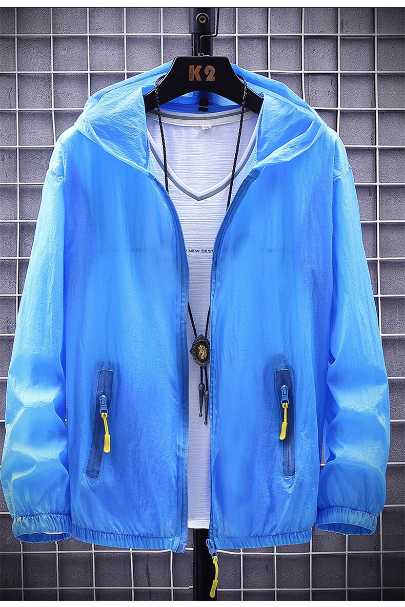 防晒衣服男士新款夏季韩版潮流情侣透帅气夹克薄款外套H8809,男装夹克,星座509