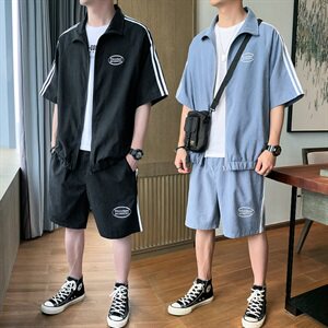 短袖男防晒衣开衫韩版夏季新款潮牌五分裤套装DS787T图片