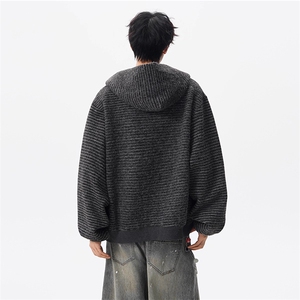 网图-条纹开衫加绒加厚卫衣男  xh165-特p60 加绒xh165jr-特p75图片