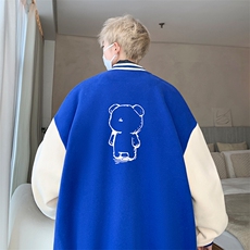摇粒绒棒球服男大码开衫卫衣男夹克BF86339-P65，男装夹克，电商A040