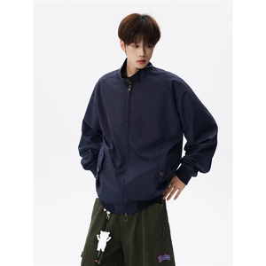 美式复古棒球服外套男春秋季潮牌拉链立领夹克宽松上衣服JK005图片