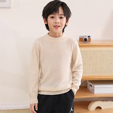 儿童男女同款羊毛衫时尚百搭通勤简约休闲，童装儿童羊毛衫，博飞羊绒