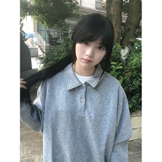 抖音得物高品质二开25秋冬美式高街结构设计POLO翻领卫衣外套W77，男装卫衣，电商A486-1