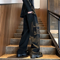 k1058-p55-控78M-5XL港风高阶黄泥黑暗拼接牛仔裤，男装牛仔裤，星座116
